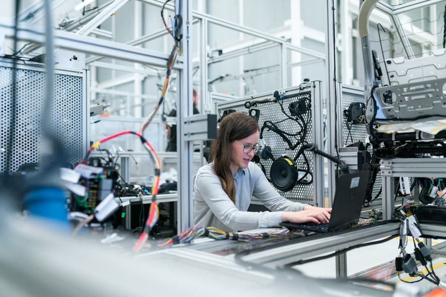Engineer in a manufacturing lab
